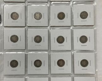 20 BARBER DIMES W/ DATES