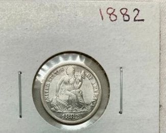 1882 SEATED LIBERTY DIME