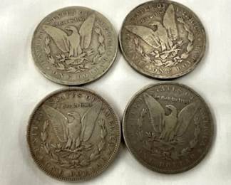 1879,1887,1889 MORGAN SILVER DOLLARS
