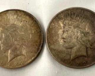 1922 PEACE SILVER DOLLARS