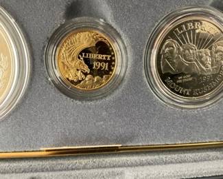 1991 MOUNT RUSHMORE PROOF ANN COIN SET