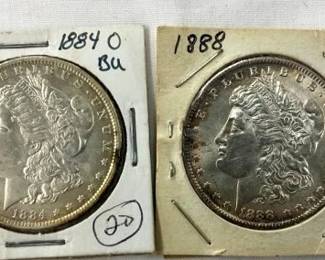 1888 MORGAN, 1884 O MORGAN