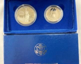 1886-1986 US LIBERTY COINS ELLIS ISLAND