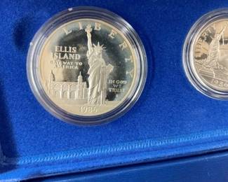 1886-1986 US LIBERTY COINS ELLIS ISLAND