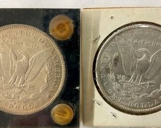 1882, 1902 MORGAN SILVER DOLLARS