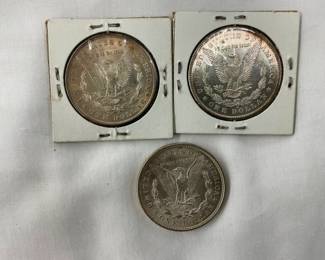 1921M, 1897 S, 1878S MORGANS