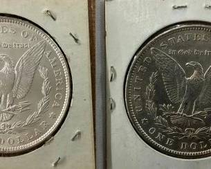 1886, 1900 MORGAN SILVER DOLLARS