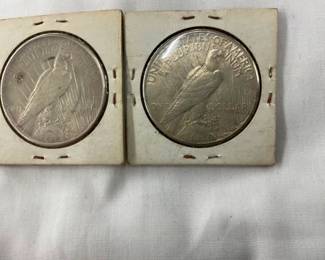 1925S, 1926 XF PEACE SILVER DOLLARS