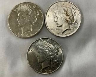 UNC 1924, 1925 PEACE SILVER DOLLARS