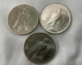 UNC 1924, 1925 PEACE SILVER DOLLARS