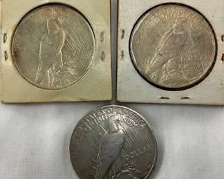 1923,1935,1935S PEACE SILVER DOLLARS