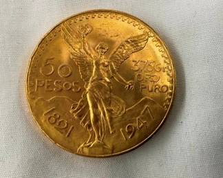 1821-1947 1.4 OZ GOLD 50 PESOS