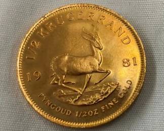 1981 1/2 OZ GOLD KRUGERAND