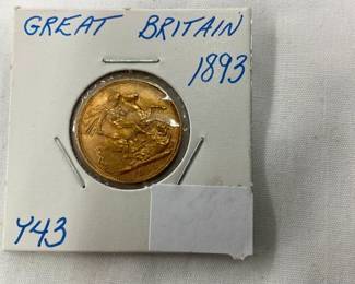1893 .2355OZ GOLD GREAT BRITIAN