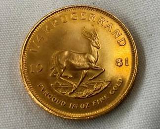 1981 1/4 OZ GOLD KRUGERRAND