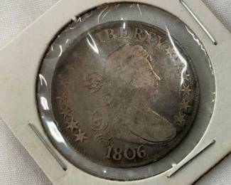 RARE 1806 DRAPED BUSH 1/2 DOLLAR
