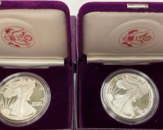 1987, 1989 AMERICAN SILVER EAGLES