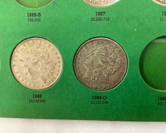1886O-18880 MORGAN SILVER DOLLARS