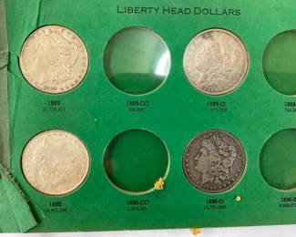 1889,1890,1890 O MORGAN SILVER DOLLARS