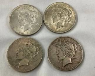 1922,1928 PEACE SILVER DOLLARS