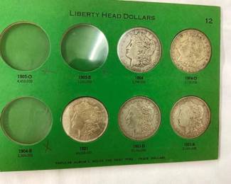 1904-1921 S MORGAN SILVER DOLLARS