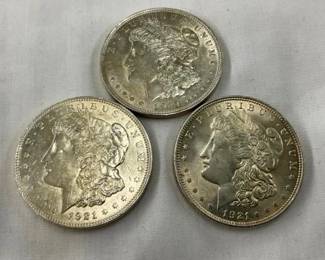 UNC 1921 S MORGAN SILVER DOLLARS