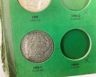 1898,1899,1900,1900 O MORGANS