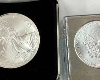 2004, 1993 SILVER AMERICAN EAGLES