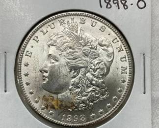 UNC 1898-O MORGN SILVER DOLLAR