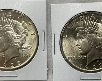 UNC 1922/1923 PEACE SILVER DOLLARS