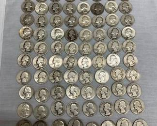 (80) WASHINGTON SILVER QUARTERS