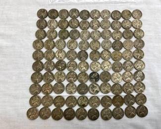 100 1942-45 NICKELS 35% SILVER