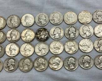 40 WASHINGTON SILVER QUARTERS