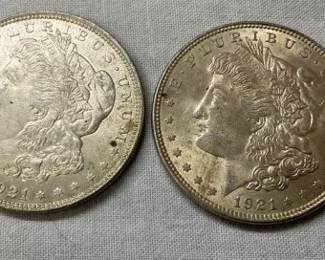 1921 MORGAN SILVER DOLLARS