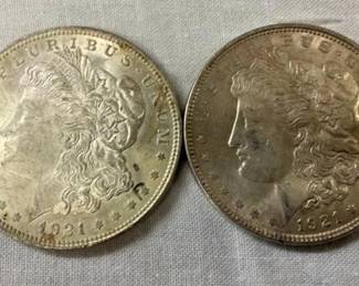 1921 MORGAN SILVER DOLLARS