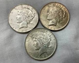 1922,1923 PEACE SILVER DOLLARS
