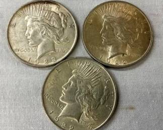 2-1922,1923 PEACE DOLLARS