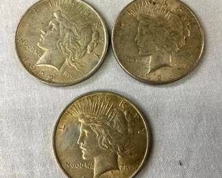 2-1922,1926 PEACE SILVER DOLLARS
