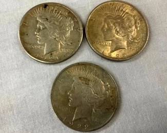 2-1922,1921 PEACE DOLLARS