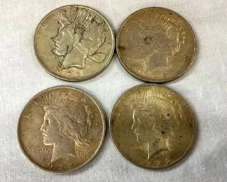 1922 PEACE SILVER DOLLARS