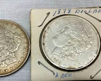1921,1878 MORGAN SILVER DOLLARS