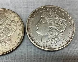 1921 MORGAN SILVER DOLLARS