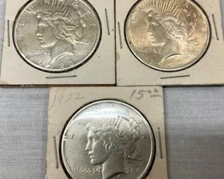 1922,1923 MORGAN SILVER DOLLARS