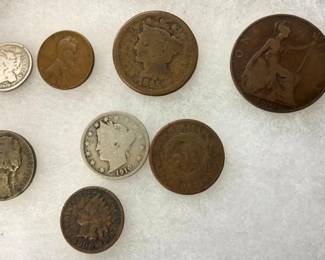 VARIOUS SILVER,PENNIES,DIMES,,ETC