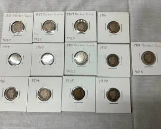 (13) 1907-1916 MERCURY SILVER DIMES