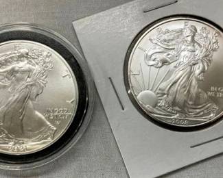 2008/2021 TYPE 2 AMERICAN SILVER EAGLES