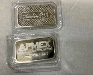 1OZ SILVERTOWNE/1OZ. AMPEX SILVER BARS