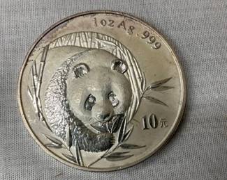 2003 YEAR OF PANDA .999 SILVER ROUND