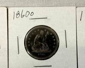 1857/1846/1860-O SEATED LIB. QUARTERS