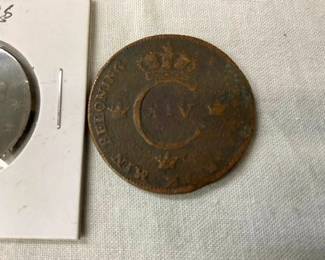 CLOSE UP 1820 1 SKILLING SWEDEN ROUND